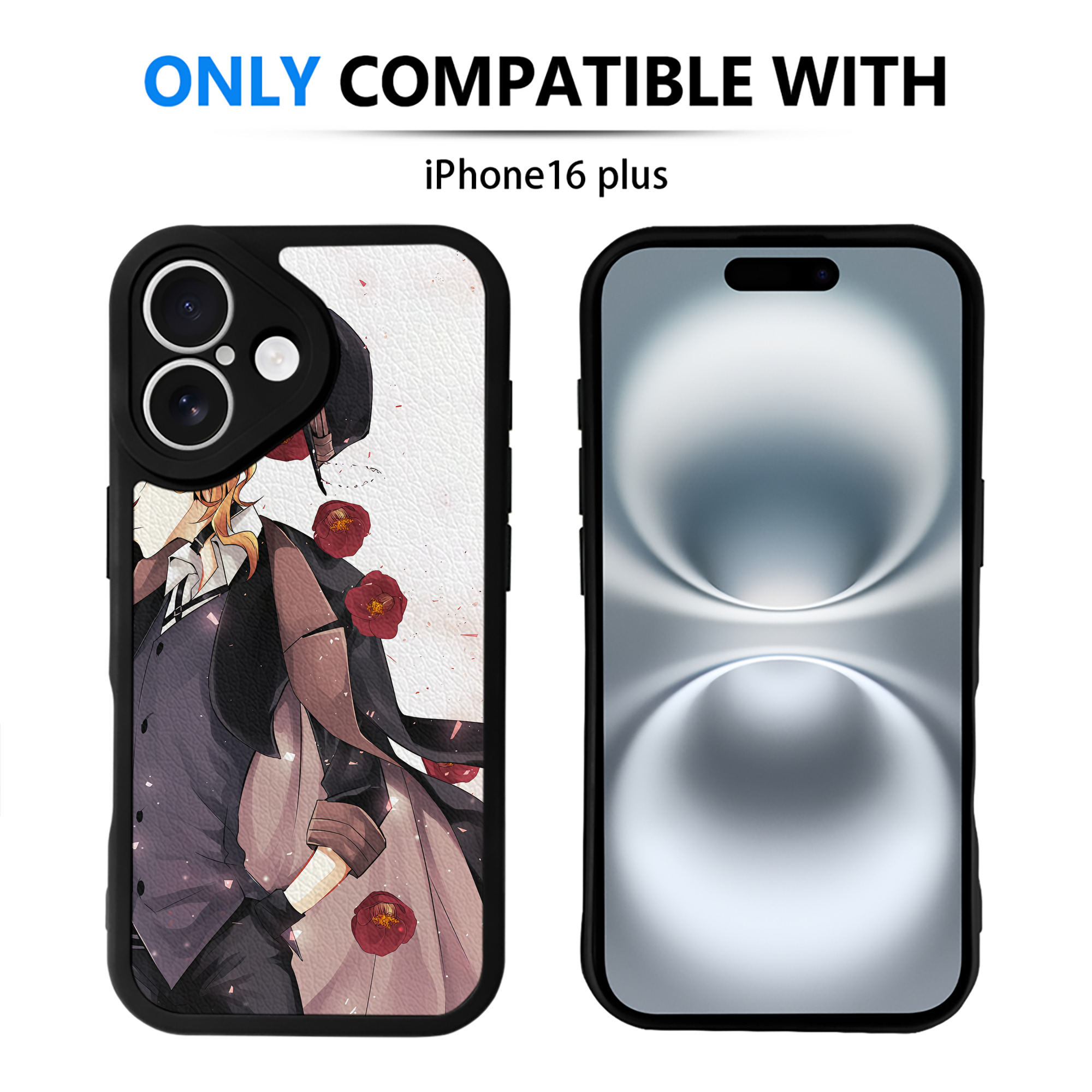 （画像用） 文豪ストレイドッグス Bungo Stray Dogs 【iPhone 16シリーズ対応】シリコンスマホケース（レザー調） 材質：シリコン